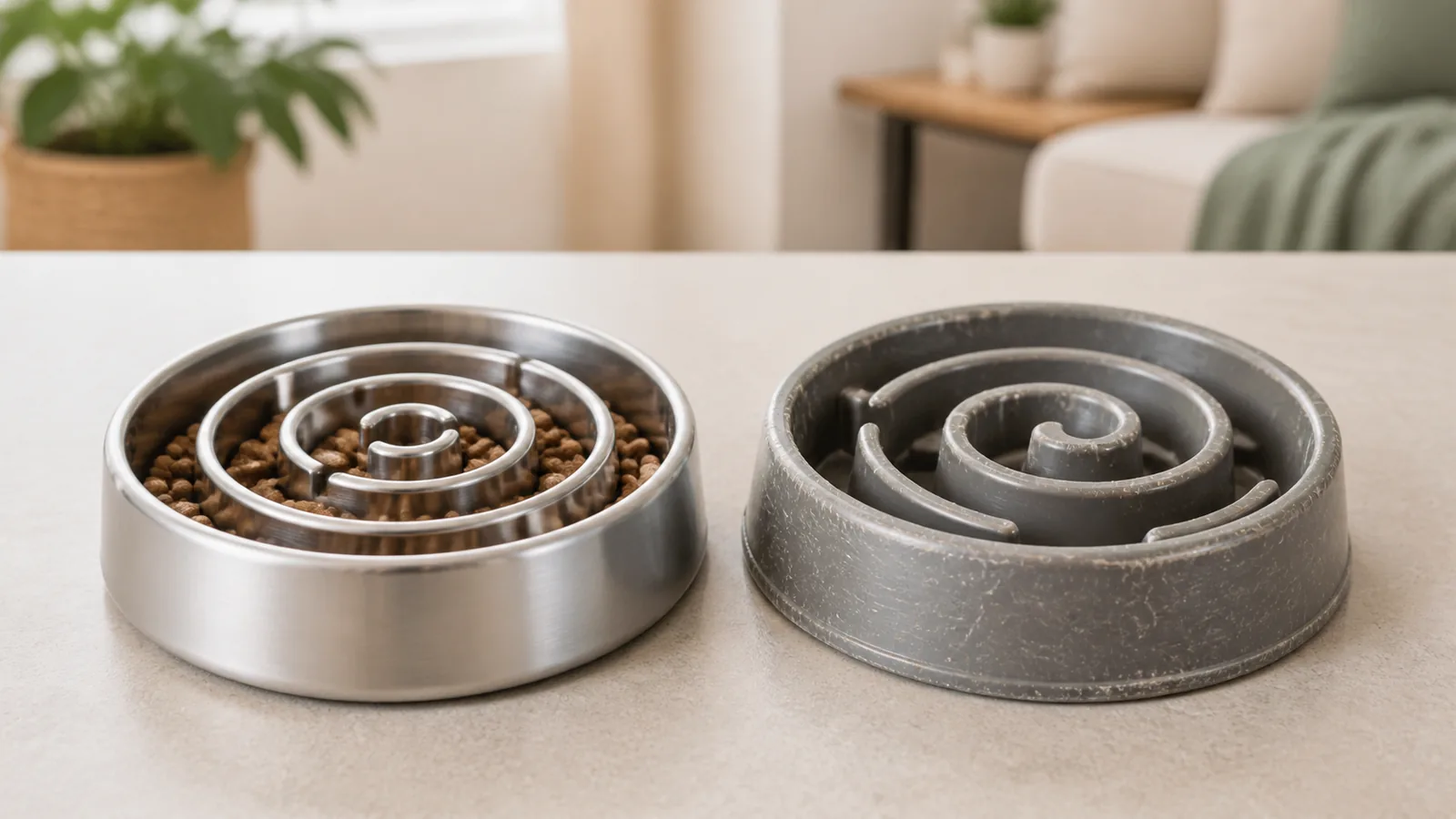 Stainless Steel vs Plastic Slow Feeder Dog Bowls: Which Is Better?